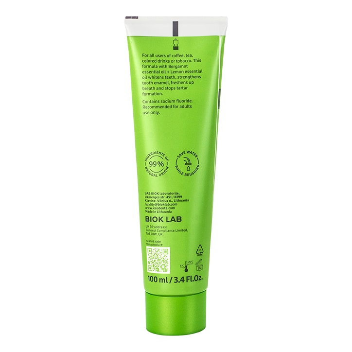 Ecodenta Whitening Toothpaste with Bergamot & Lemon 100ml